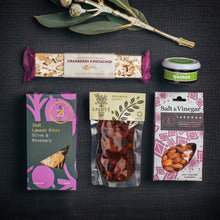 Load image into Gallery viewer, GOURMET SNACK PACK MINI - with Nuts, Olives, Lavosh, Quince Paste, and Nougat. Cheese Platter Range from Gathered Goods Australia - Free Shipping !
