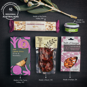 GOURMET SNACK PACK MINI - with Nuts, Olives, Lavosh, Quince Paste, and Nougat. Cheese Platter Range from Gathered Goods Australia - Free Shipping !